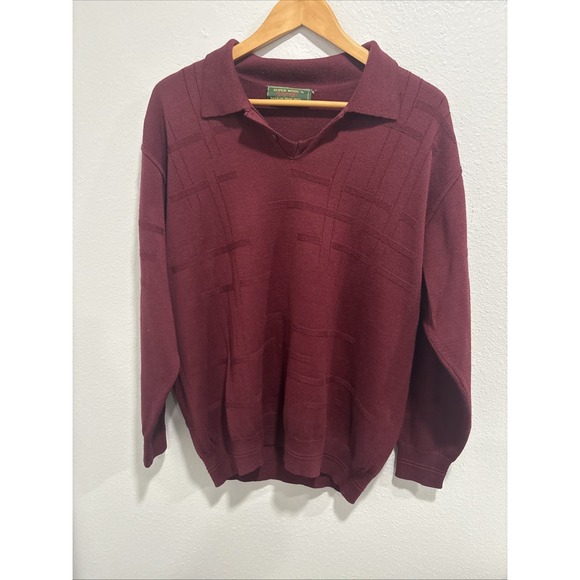 Yapagi Other - Vintage Super Wool Blend Yapagi Long Sleeve Knit Sweater Maroon Rockabilly READ